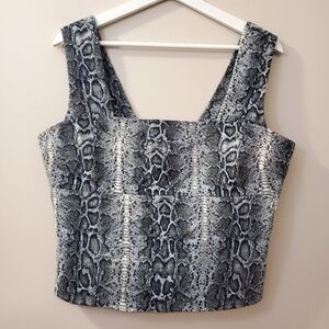 Periphery - Made in Canada - Snake Print Crop Top - Size 12